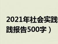 2021年社会实践报告范文1000（今日社会实践报告500字）