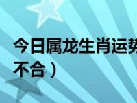 今日属龙生肖运势查询（今日属龙和属虎的合不合）