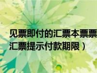 见票即付的汇票本票票据时效的起算日是（今日见票即付的汇票提示付款期限）