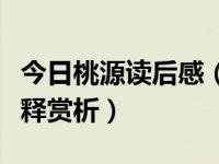 今日桃源读后感（今日桃花源记原文及翻译注释赏析）