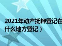 2021年动产抵押登记在哪里办理（今日办理个人动产抵押到什么地方登记）