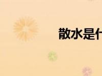 散水是什么（今日散水）