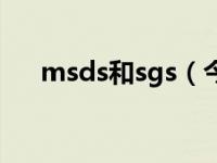 msds和sgs（今日msds和sds的区别）