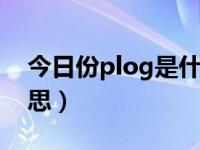 今日份plog是什么意思（今日pod是什么意思）