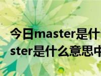 今日master是什么意思中文怎么读（今日master是什么意思中文）