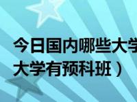 今日国内哪些大学有预科班的（今日国内哪些大学有预科班）