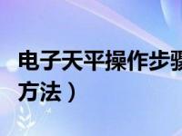 电子天平操作步骤视频（今日电子天平的使用方法）