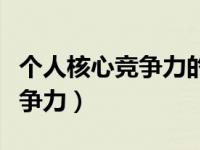 个人核心竞争力的四个标准（今日个人核心竞争力）