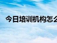 今日培训机构怎么样（今日补习班辅导班）