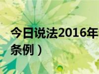 今日说法2016年全集（今日2016年纪律处分条例）