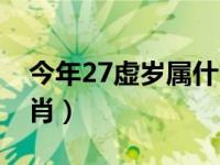 今年27虚岁属什么生肖（今日27岁属什么生肖）