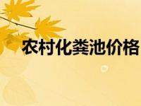 农村化粪池价格（今日农村厕所化粪池）