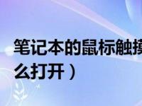 笔记本的鼠标触摸板怎么打开（今日触摸板怎么打开）