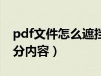 pdf文件怎么遮挡内容（今日pdf怎么遮挡部分内容）