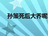 孙策死后大乔呢（今日孙策死后大乔去）