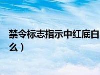 禁令标志指示中红底白圈（今日禁令标志中白底红圈表示什么）