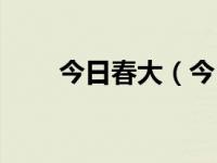 今日春大（今日春华秋实打一生肖）