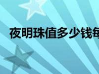 夜明珠值多少钱每千克（今日夜明珠价格）