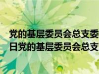 党的基层委员会总支委员会支部委员会每届任期多少年（今日党的基层委员会总支部委员会支部委员会每届任期）