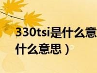 330tsi是什么意思排量是多大（今日330tsi什么意思）