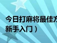 今日打麻将最佳方位在哪方（今日怎样打麻将新手入门）