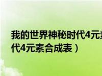 我的世界神秘时代4元素合成表最新（今日我的世界神秘时代4元素合成表）