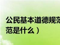 公民基本道德规范口诀（今日公民基本道德规范是什么）