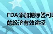 FDA添加糖标签可以成为改善健康节省成本的经济有效途径