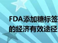 FDA添加糖标签可以成为改善健康节省成本的经济有效途径